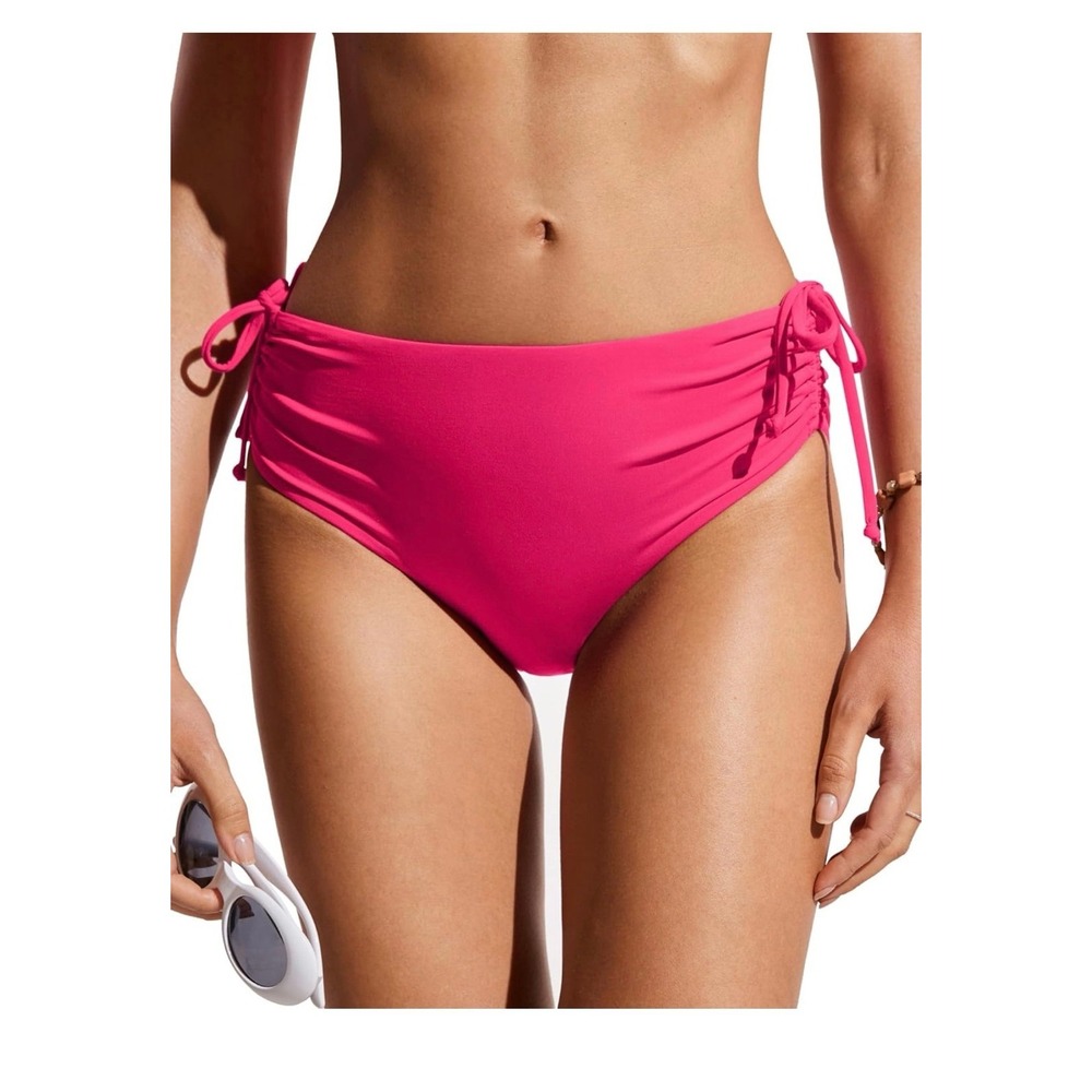 CRZ YOGA Womens Bikini Bottoms Full Coverage Bathing Swimsuit Adjustable Ruched‎